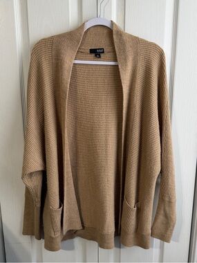 ANA A New Approach tan open front cardigan size XL